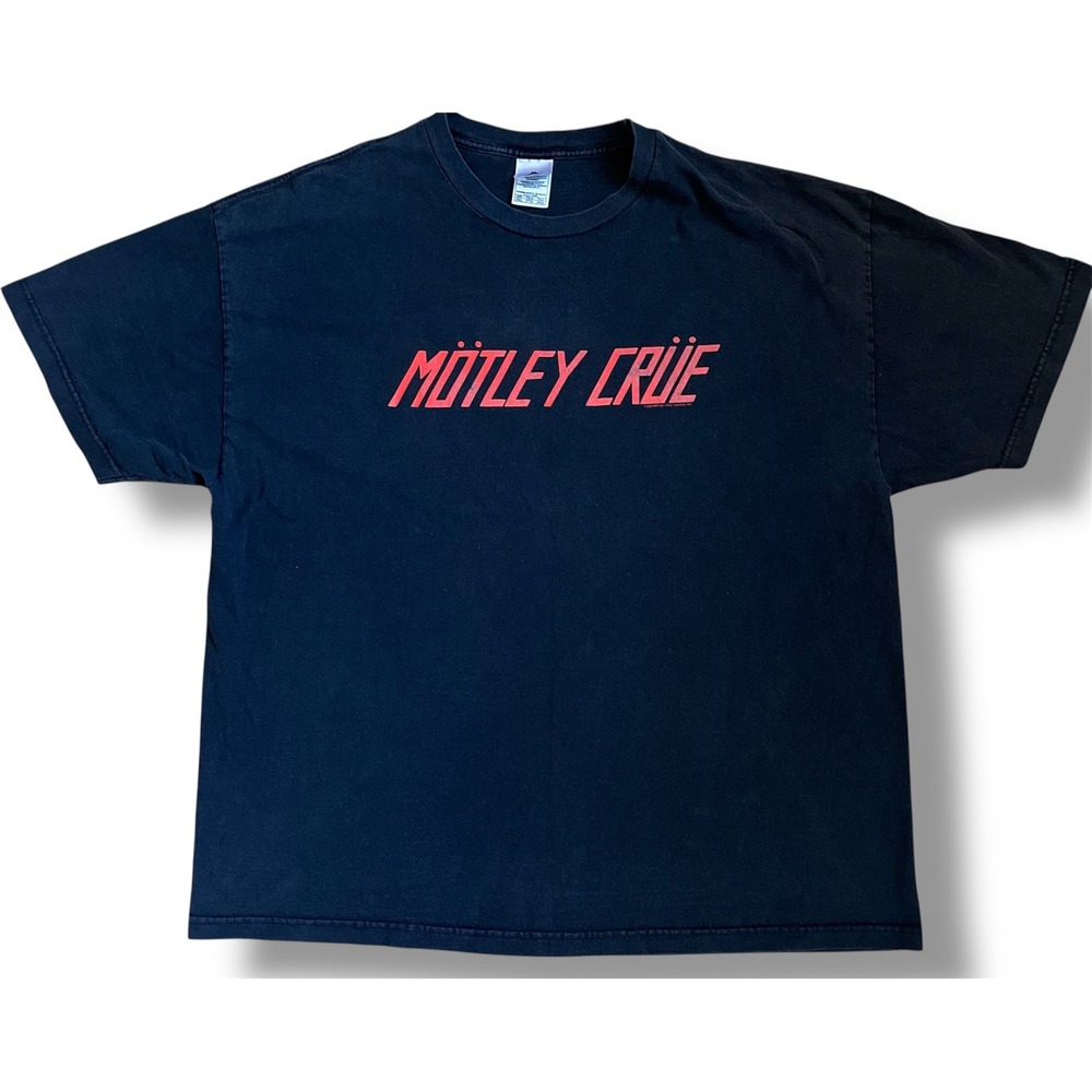 Vtg Motley Crue Shirt Mens 2XL Black Red Graphic Tee 2005 Alstyle‎ Band Tour Tee
